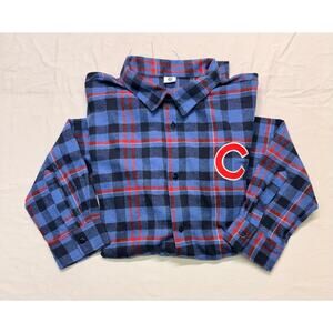 Chicago Cubs - Men’s Flannel Shirt plaid blue Size XXL  SGA Stadium Giveaway